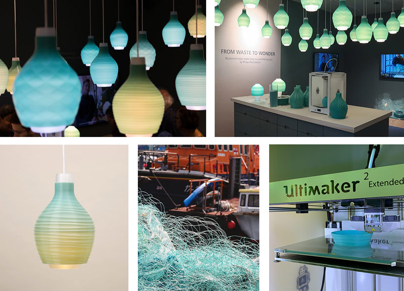 Philips 3d printed recycled lamps